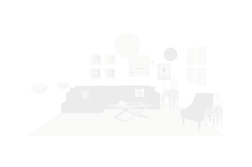 Stylized living room illustration featuring a dark sofa, accent chair, and decorative elements, representing custom interior design solutions for enhancing home aesthetics and functionality.