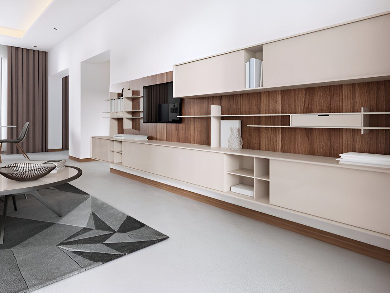Custom laundry room cabinetry with modern, space-saving design