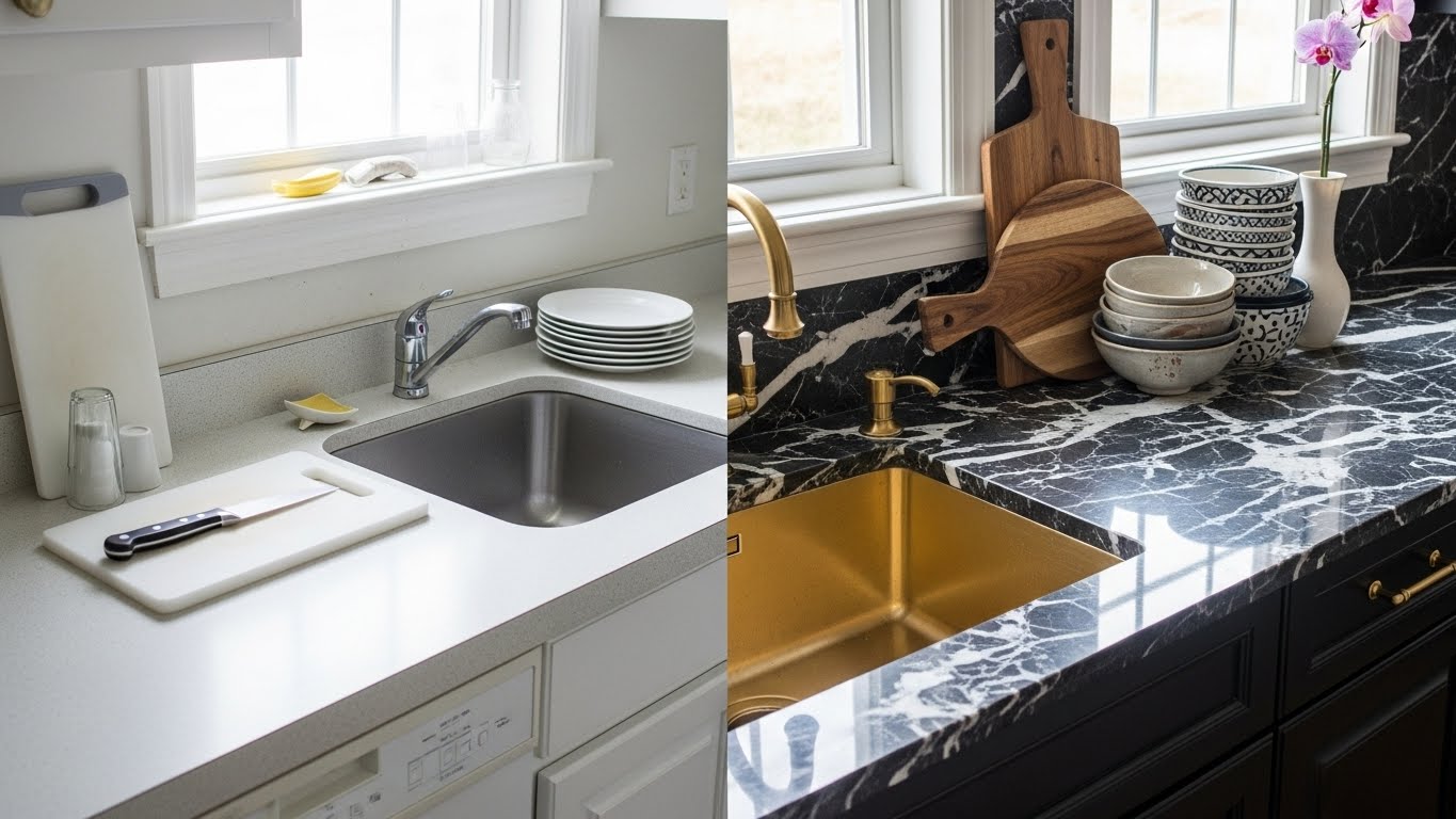 budget vs premium countertop materials